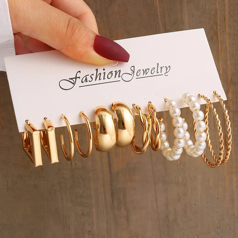 Vintage Gold Pearl Dangle Earrings