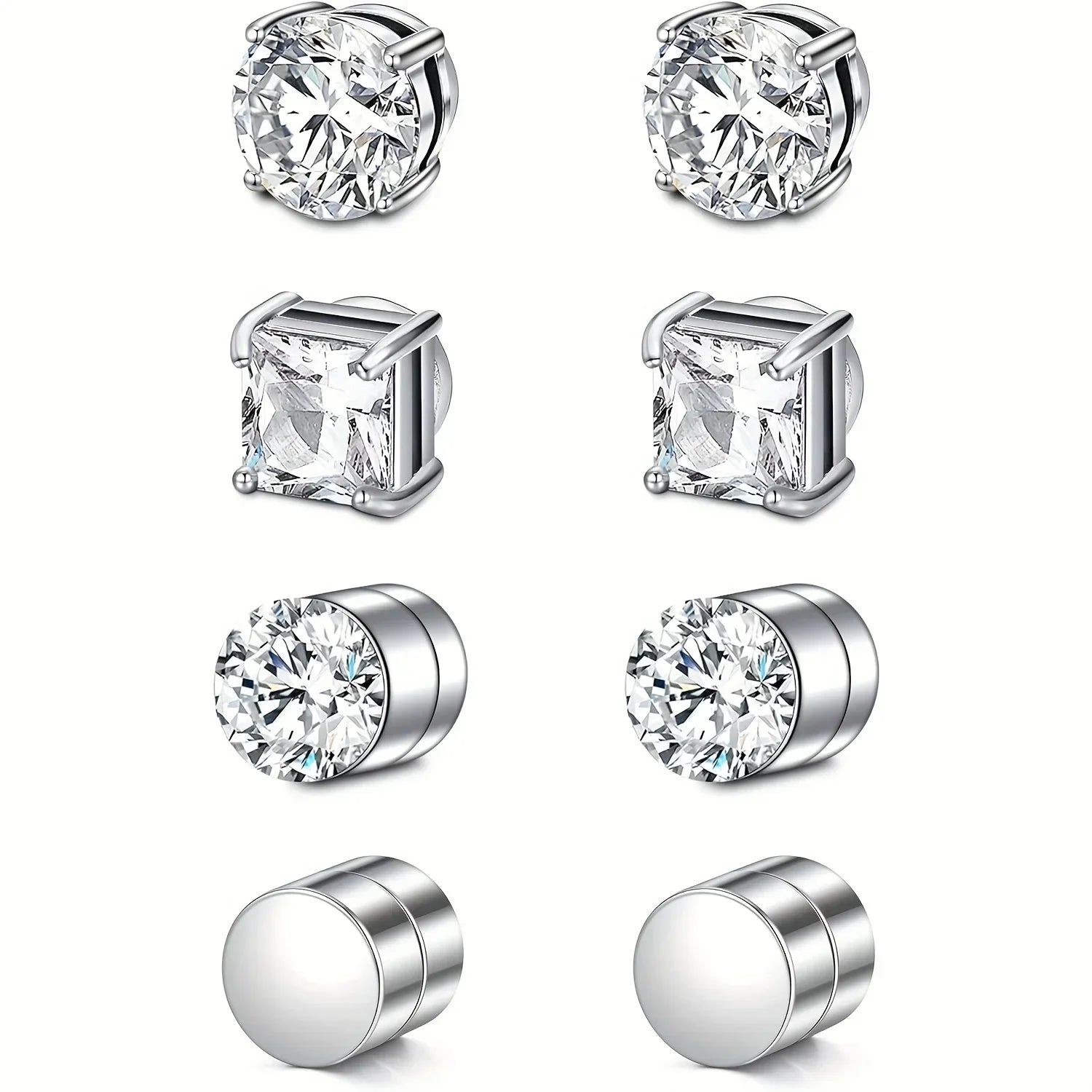 Crystal Magnetic Non Piercing Earrings