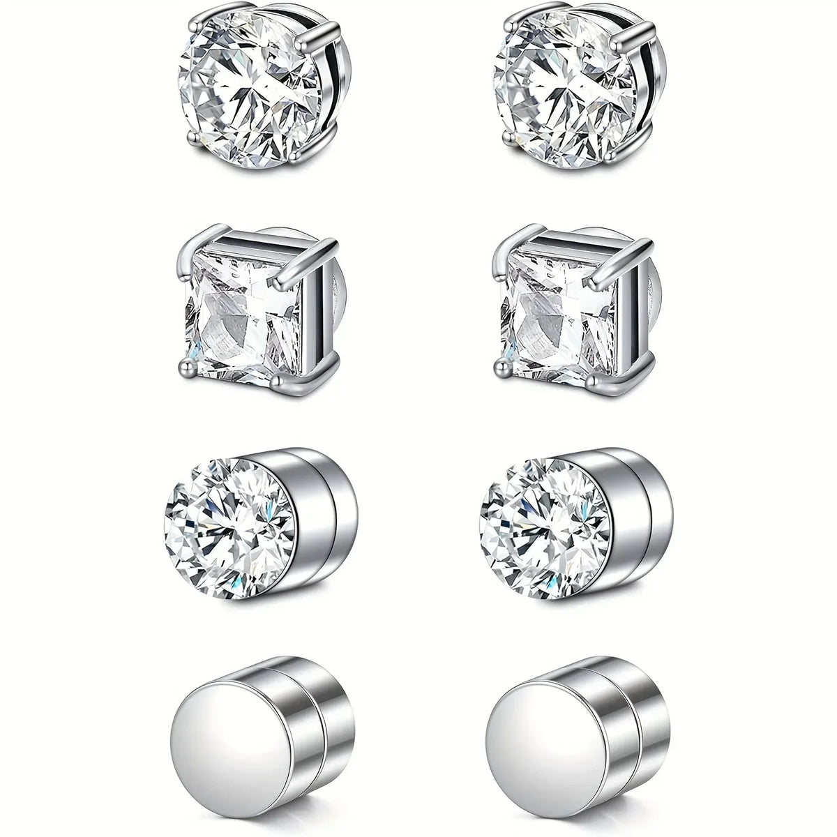 Crystal Magnetic Non Piercing Earrings