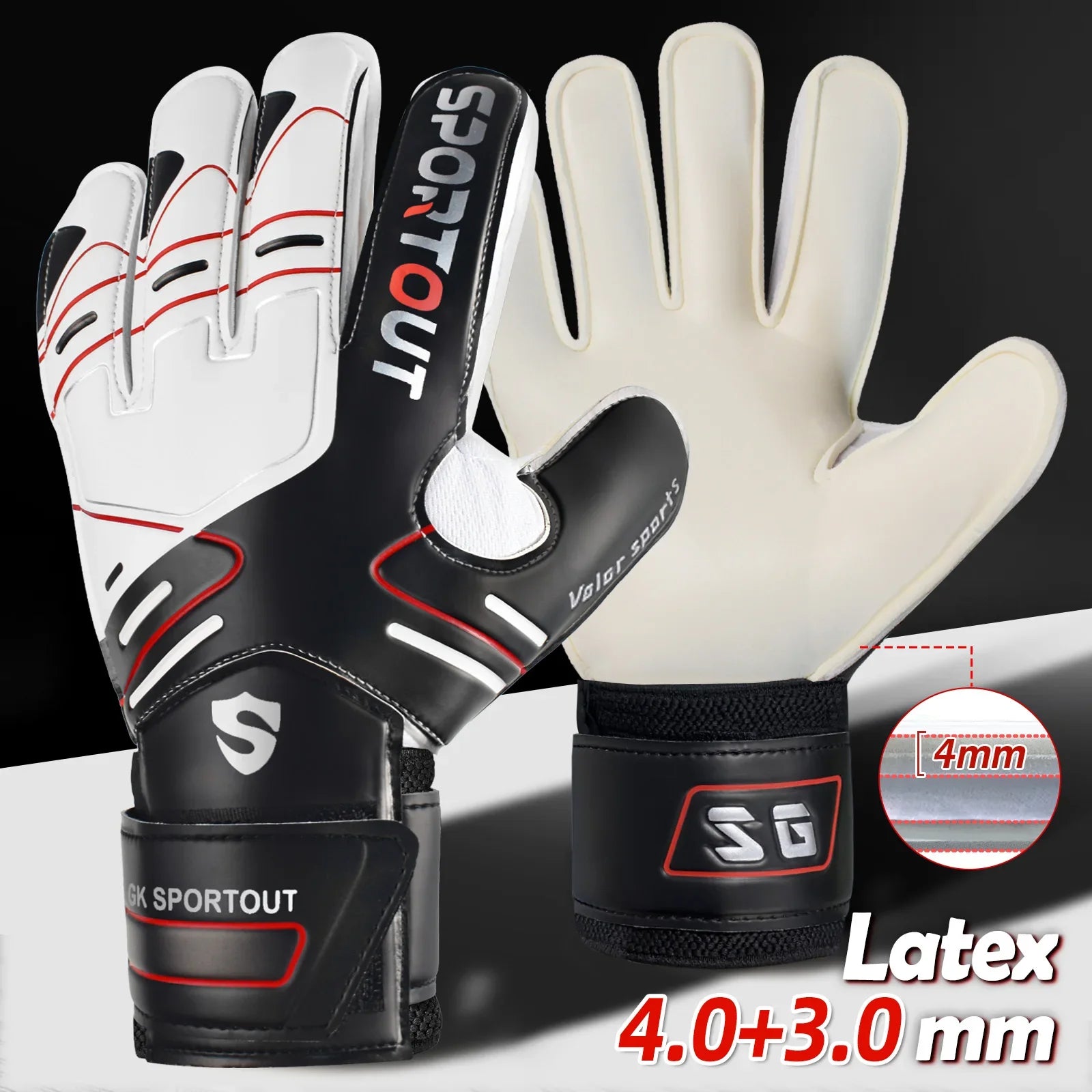 Sportout Goalkeeper Gloves Strong Grip