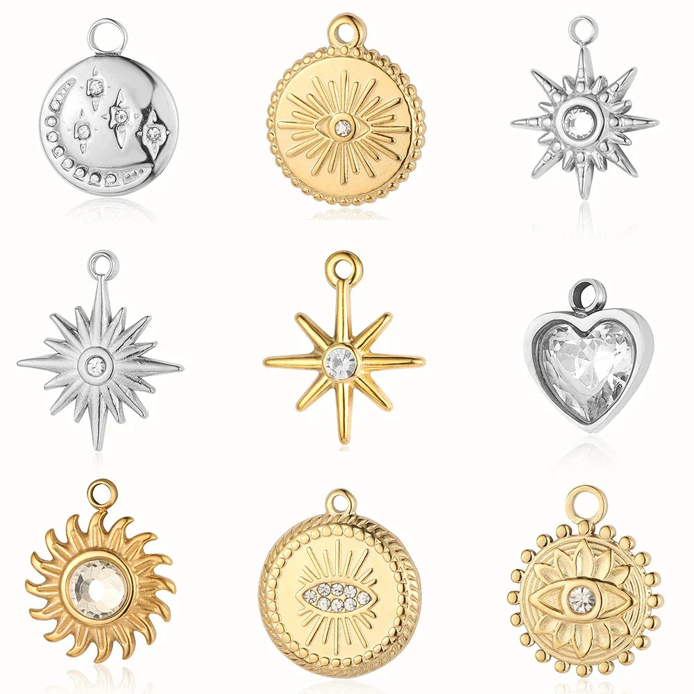 316 Stainless Steel Charm Pendant Set