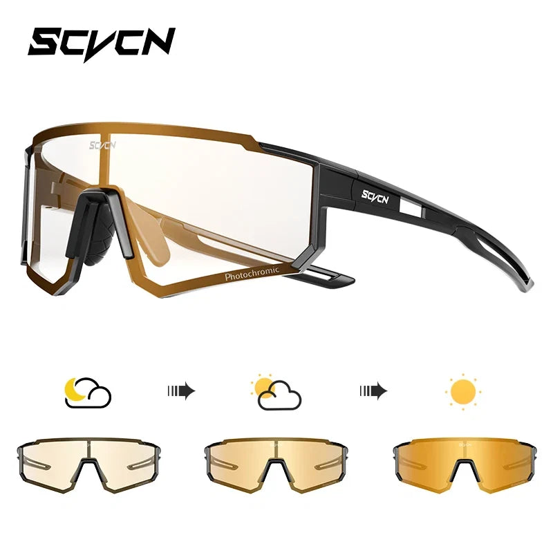 SCVCN new Outdoor Cycling Sunglasses Men MTB Bike Glasses Sports Mountain Climbing fishing Women Bicycle Cycling UV400 Goggles
