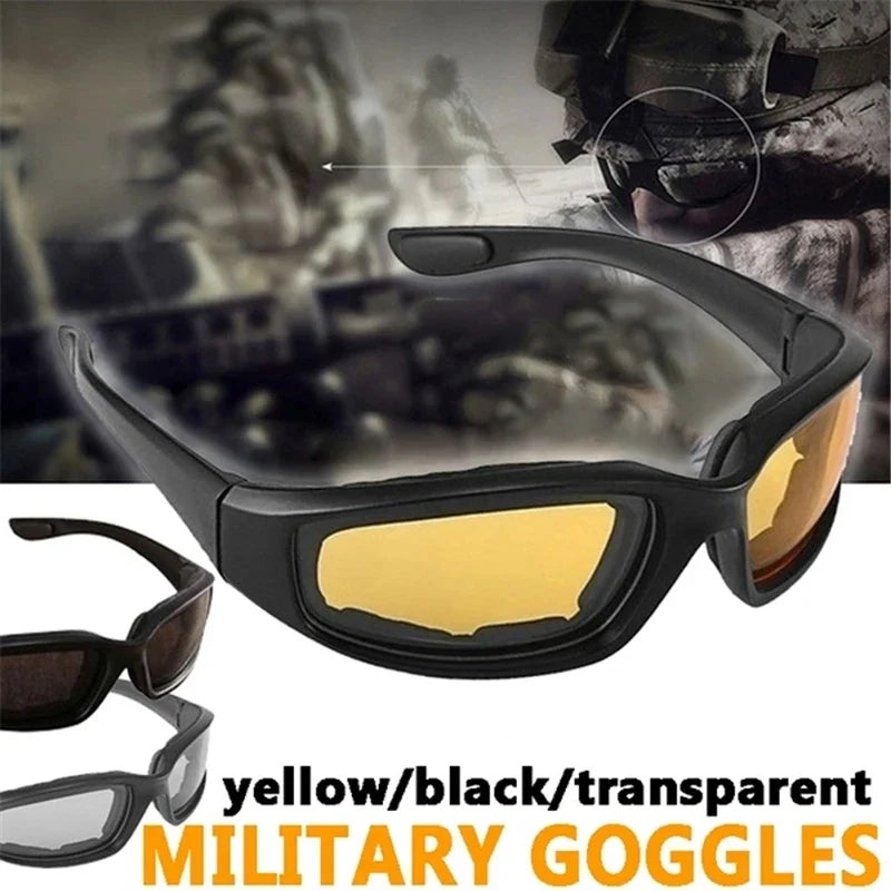Universal Motorcycle Glasses Polarized Sunglasses for Hooting Eye Protection Windproof Moto Goggles UV400 Antifog Clear Len