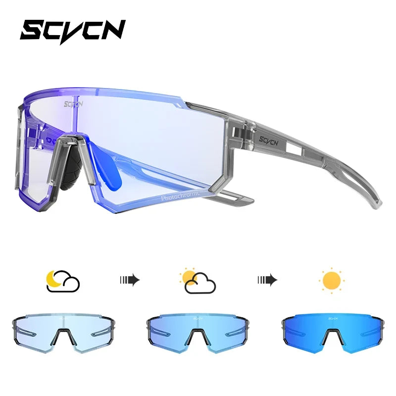 SCVCN new Outdoor Cycling Sunglasses Men MTB Bike Glasses Sports Mountain Climbing fishing Women Bicycle Cycling UV400 Goggles