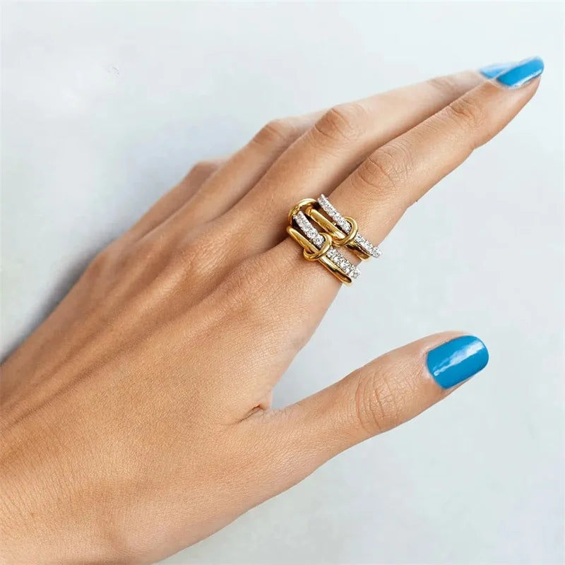 Two Tone Copper Stacking Rings