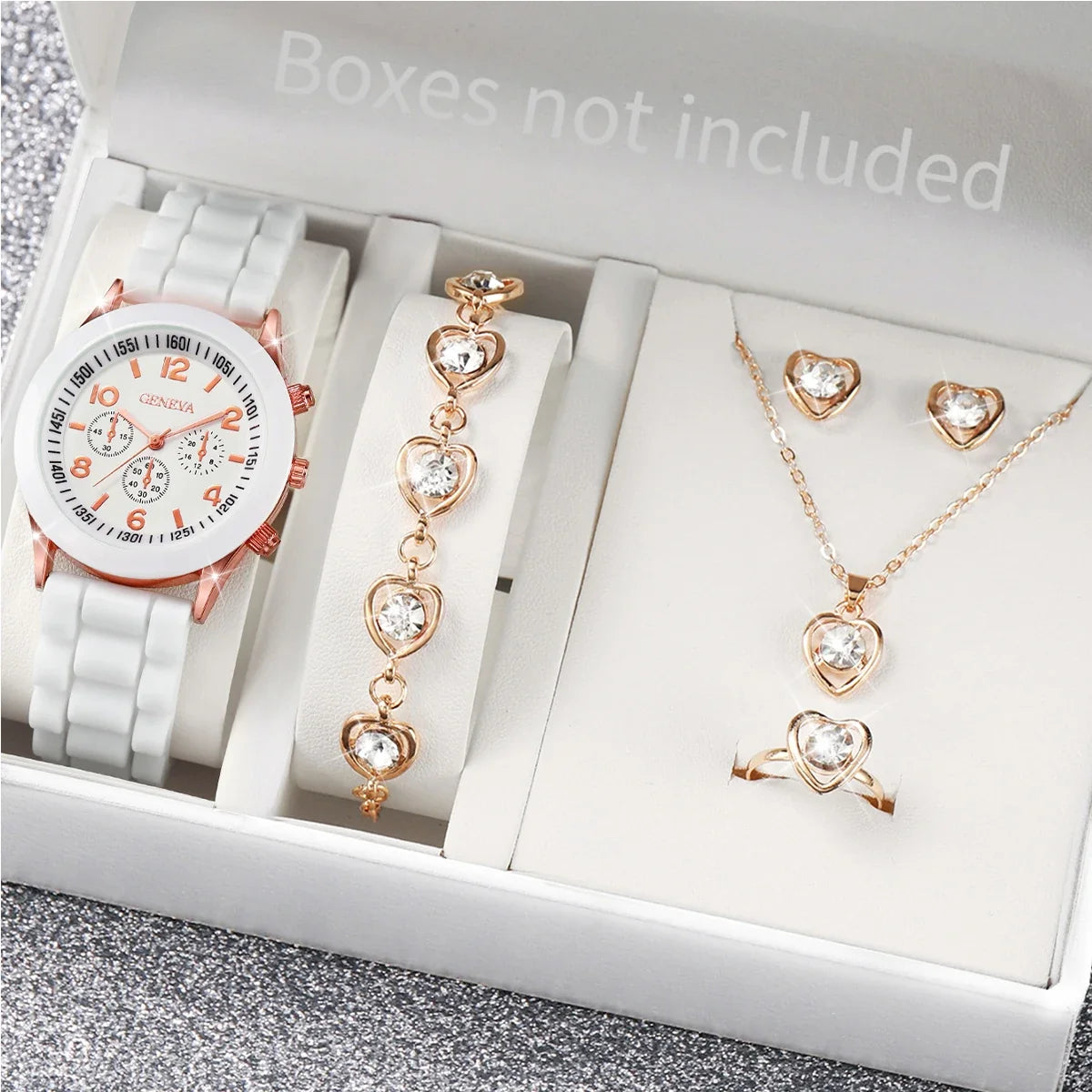 Women Fashion Silicone Watch Set