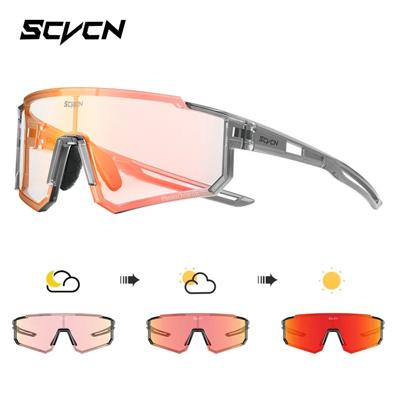SCVCN new Outdoor Cycling Sunglasses Men MTB Bike Glasses Sports Mountain Climbing fishing Women Bicycle Cycling UV400 Goggles