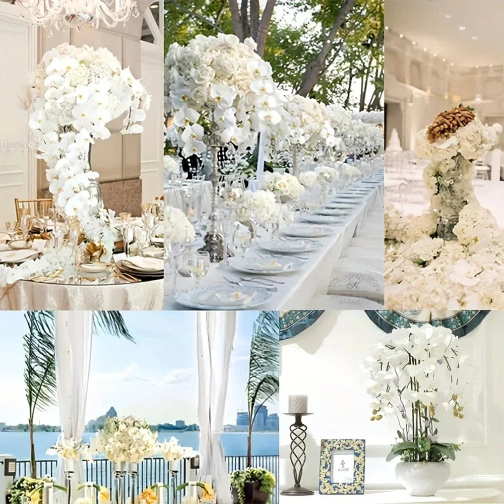 Faux Orchid Flower Branch Decor