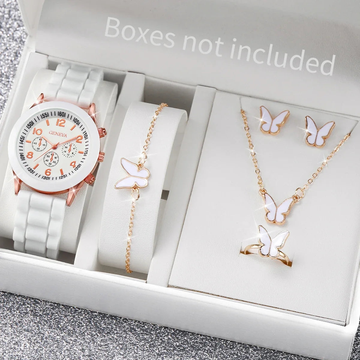 Women Fashion Silicone Watch Set