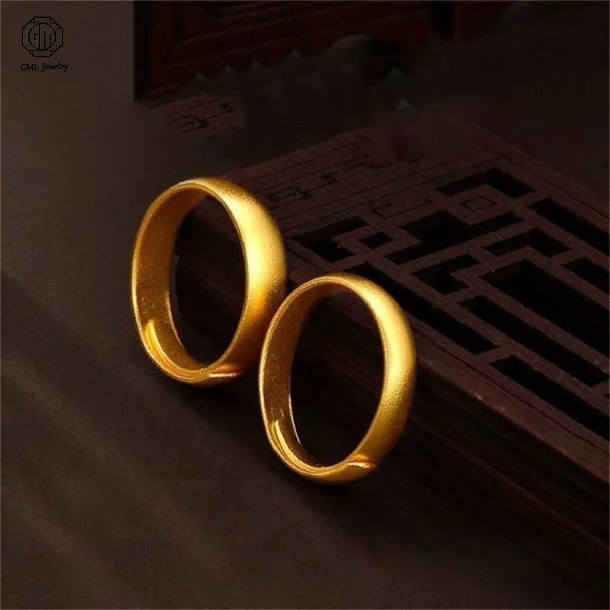 Sand Gold Adjustable Wide Band Ring