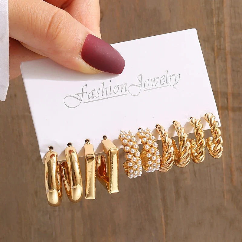 Vintage Gold Pearl Dangle Earrings