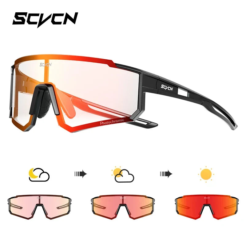 SCVCN new Outdoor Cycling Sunglasses Men MTB Bike Glasses Sports Mountain Climbing fishing Women Bicycle Cycling UV400 Goggles