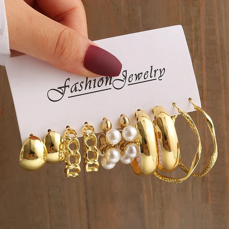 Vintage Gold Pearl Dangle Earrings