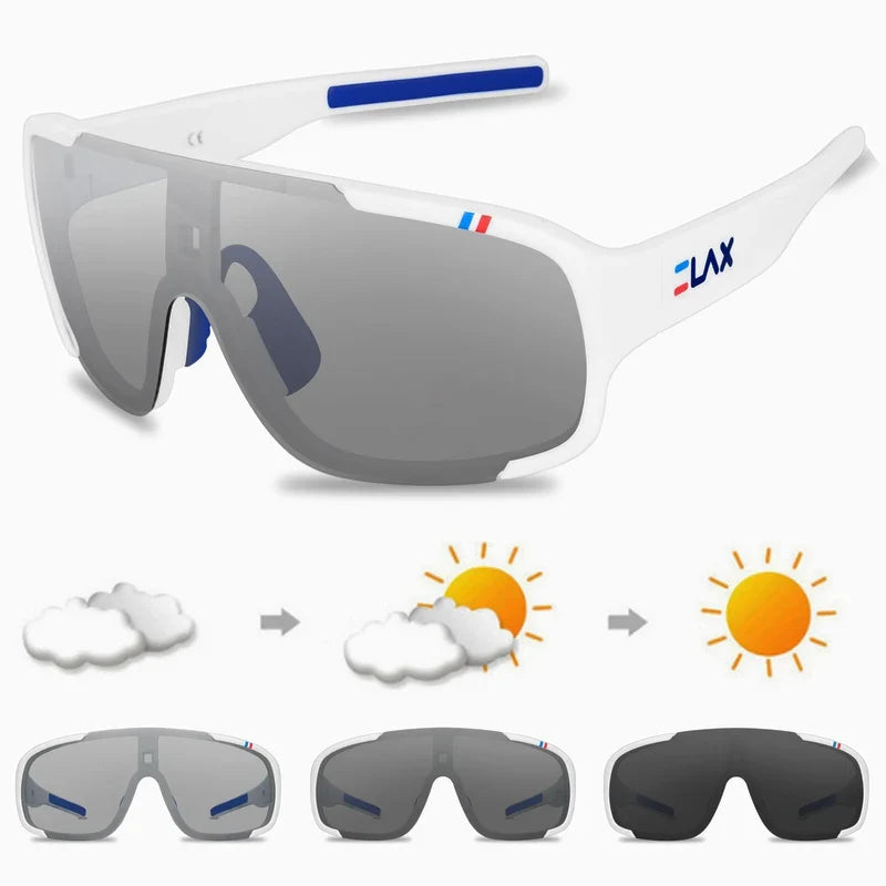 ELAX Polarized and Photochromic Cycling Glasses Outdoor Fishing Eyewear Sports Sunglasses Men Women Mtb Bike Bicycle Goggles