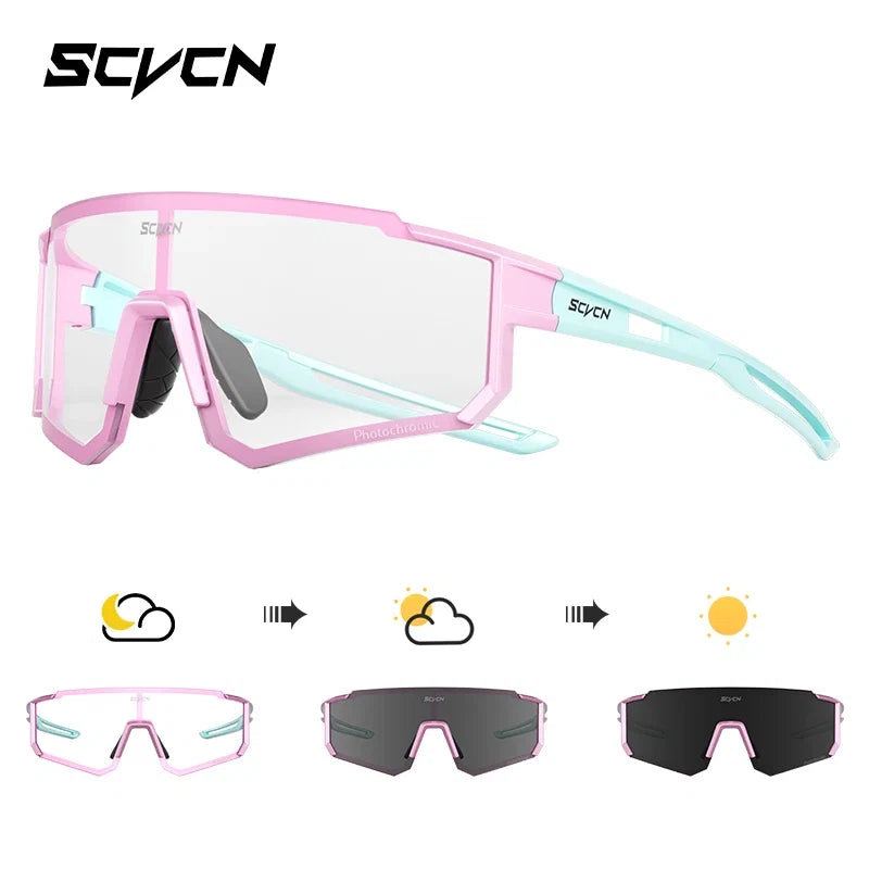 SCVCN new Outdoor Cycling Sunglasses Men MTB Bike Glasses Sports Mountain Climbing fishing Women Bicycle Cycling UV400 Goggles