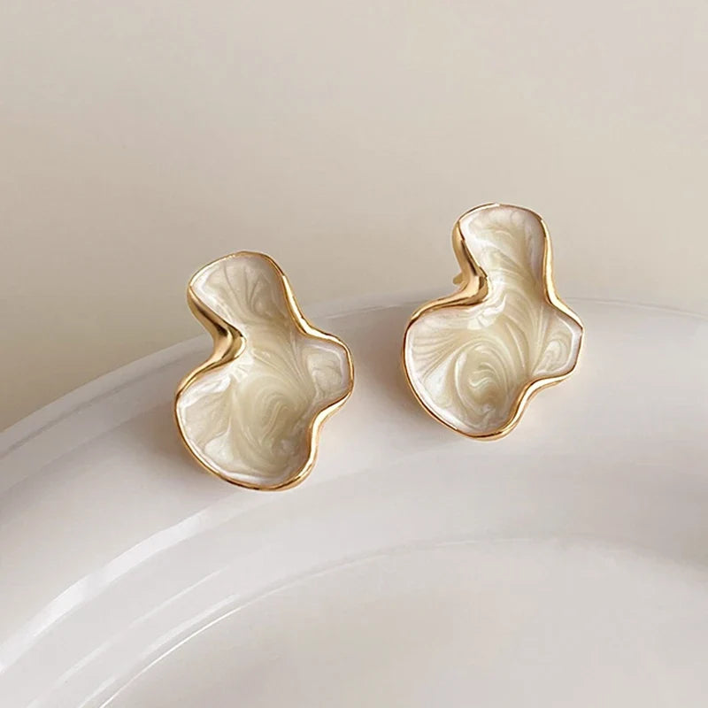 Abstract Colorful Irregular Stud Earrings