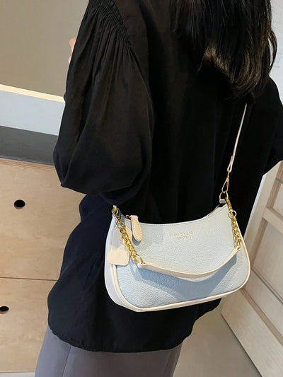 Women Plain PU Shoulder Bag