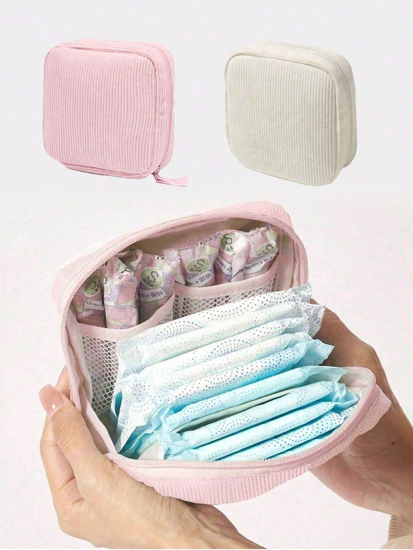 Pink Sanitary Napkin Storage Bag