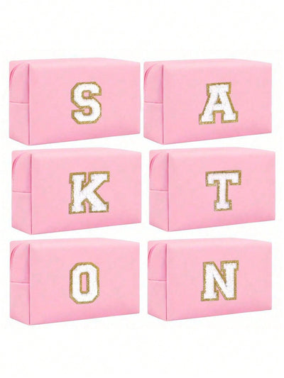 Women’s Monogram PU Makeup Bag