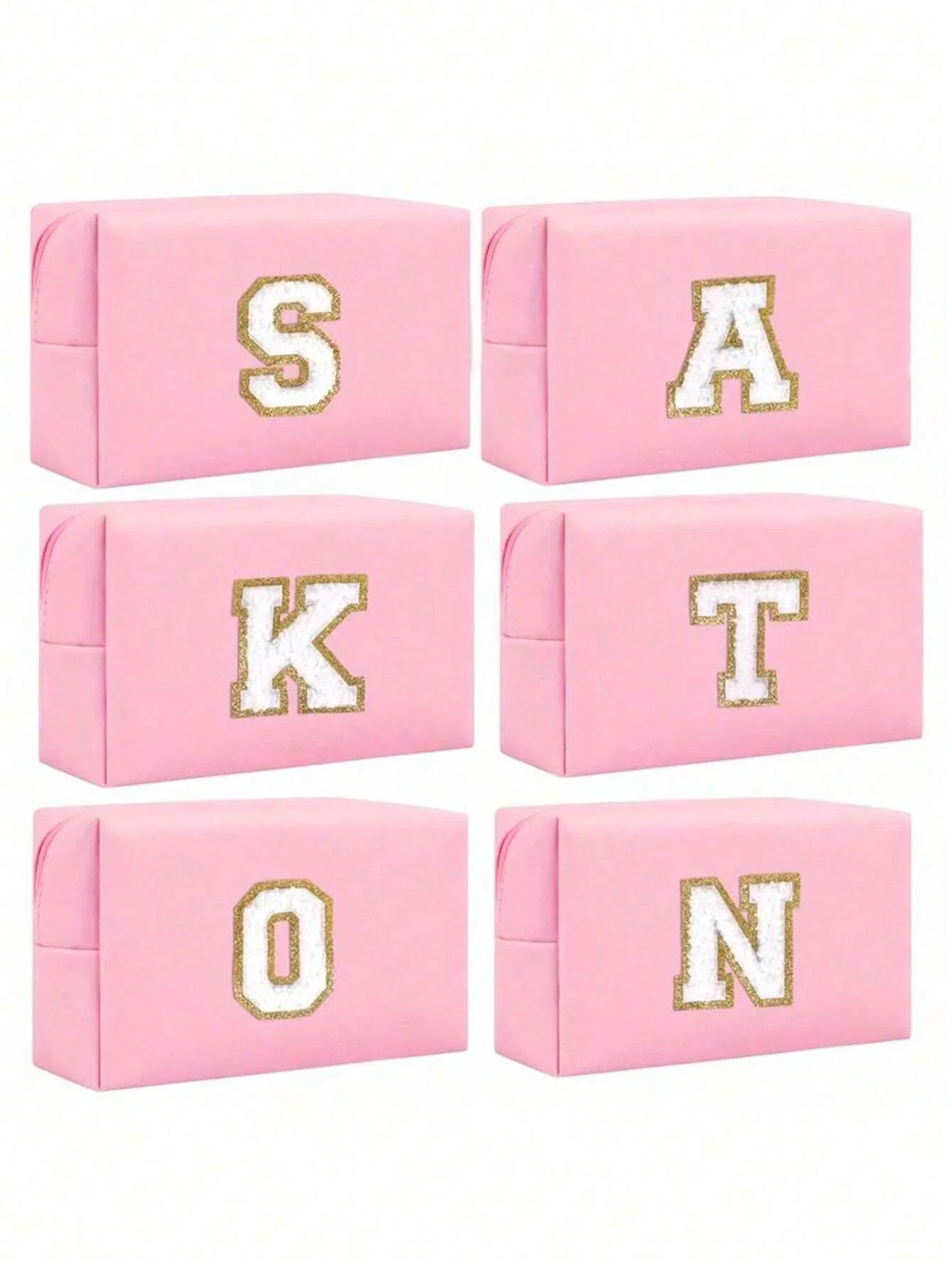 Women’s Monogram PU Makeup Bag