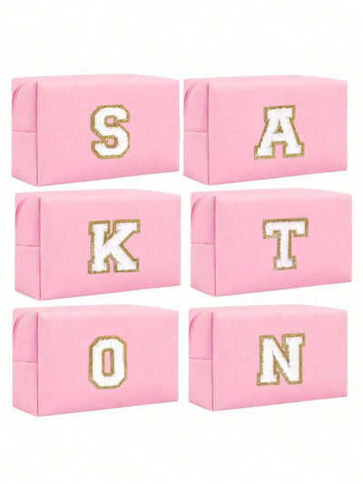 Women’s Monogram PU Makeup Bag