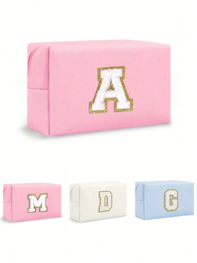 Women’s Monogram PU Makeup Bag