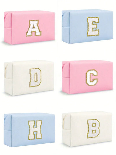 Women’s Monogram PU Makeup Bag