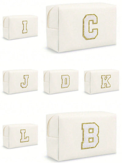 Women’s Monogram PU Makeup Bag