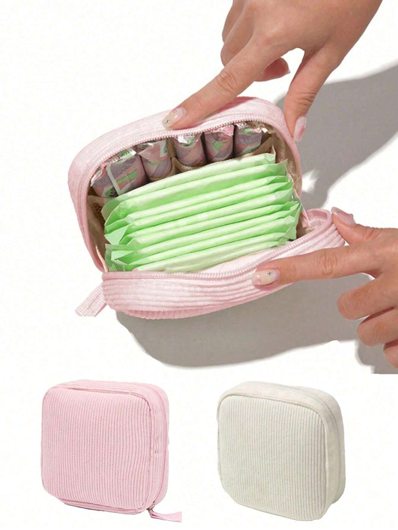 Pink Sanitary Napkin Storage Bag
