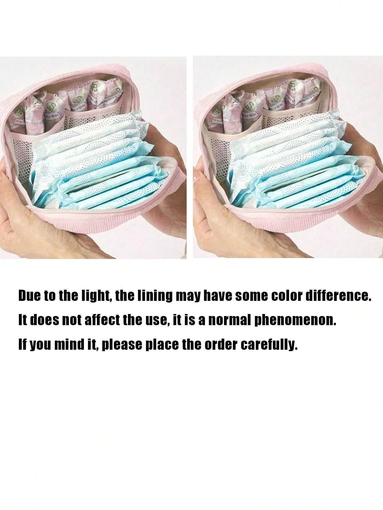 Pink Sanitary Napkin Storage Bag