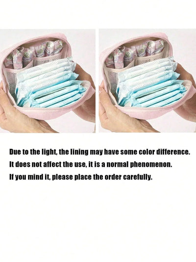 Pink Sanitary Napkin Storage Bag