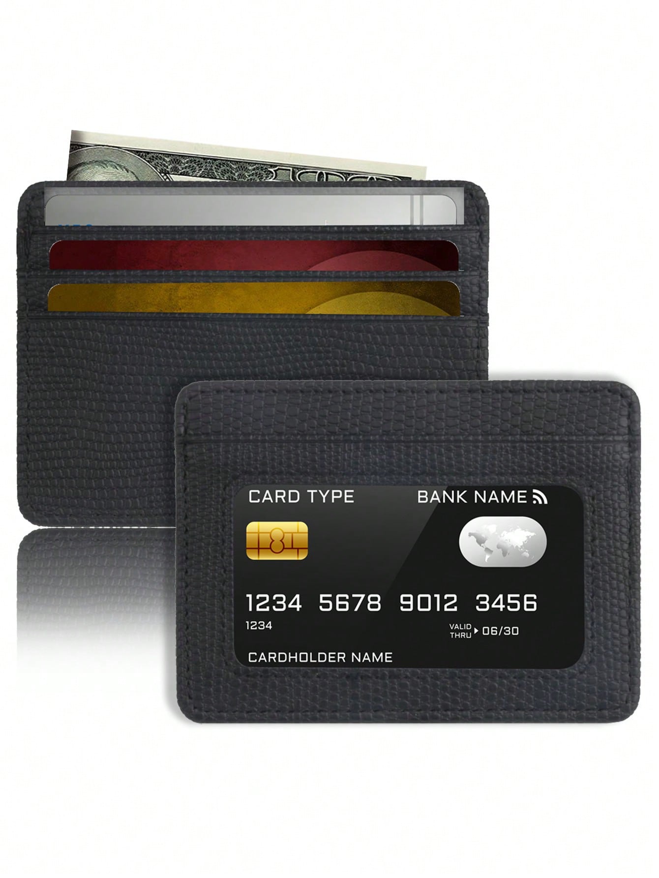 Slim Transparent Card Holder Wallet