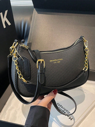 Women Solid PU Crossbody Bag