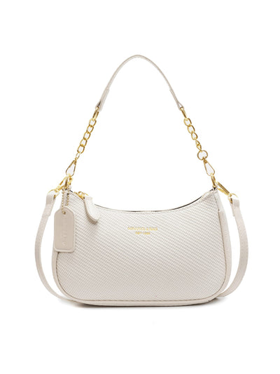 Pink Letter Crescent Shoulder Bag