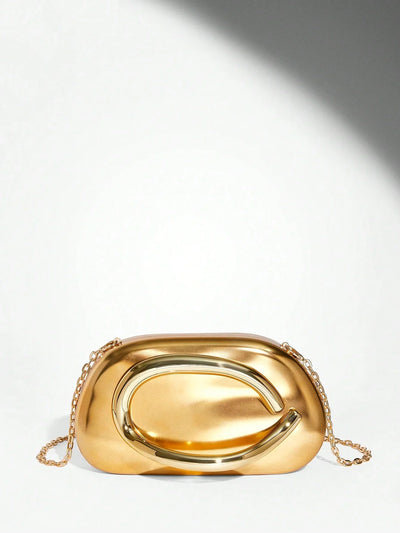 SHEIN BAE Metallic Evening Clutch