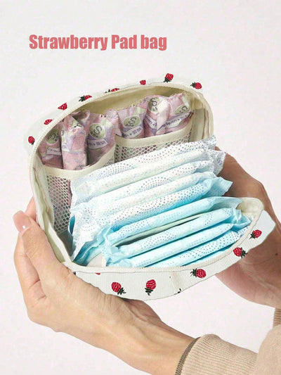 Pink Sanitary Napkin Storage Bag