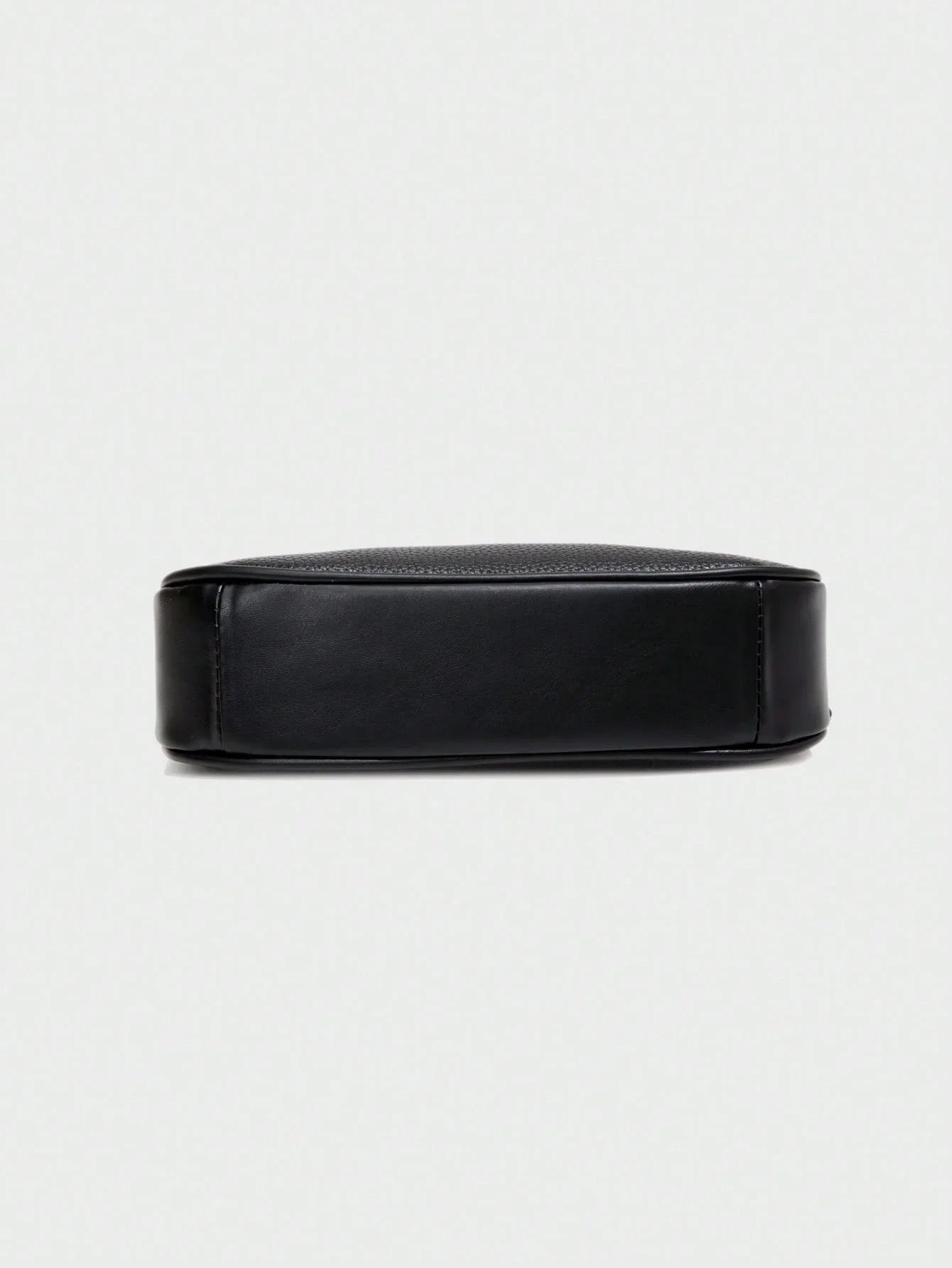 Letter Graphic Crescent Shoulder Bag