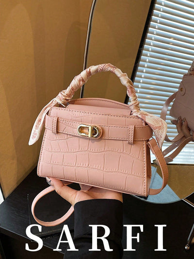 Women’s Litchi Grain Crossbody Handbag