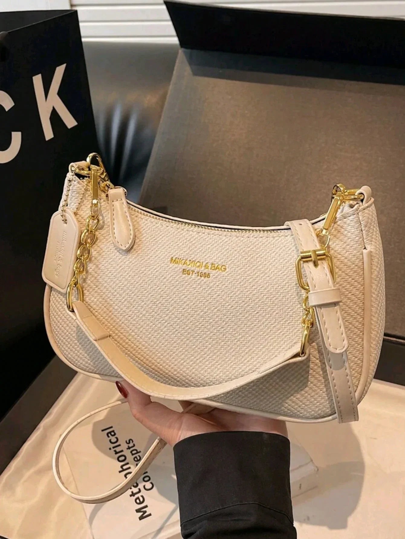 Women’s Litchi Grain Crossbody Handbag