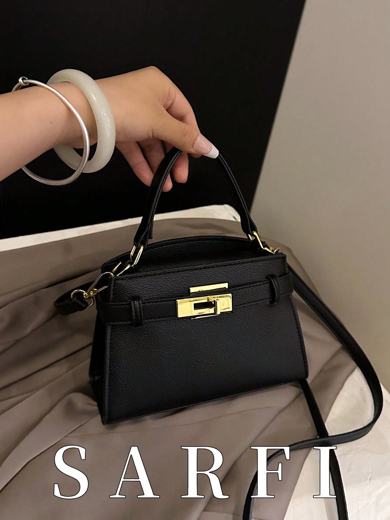 Women’s Litchi Grain Crossbody Handbag