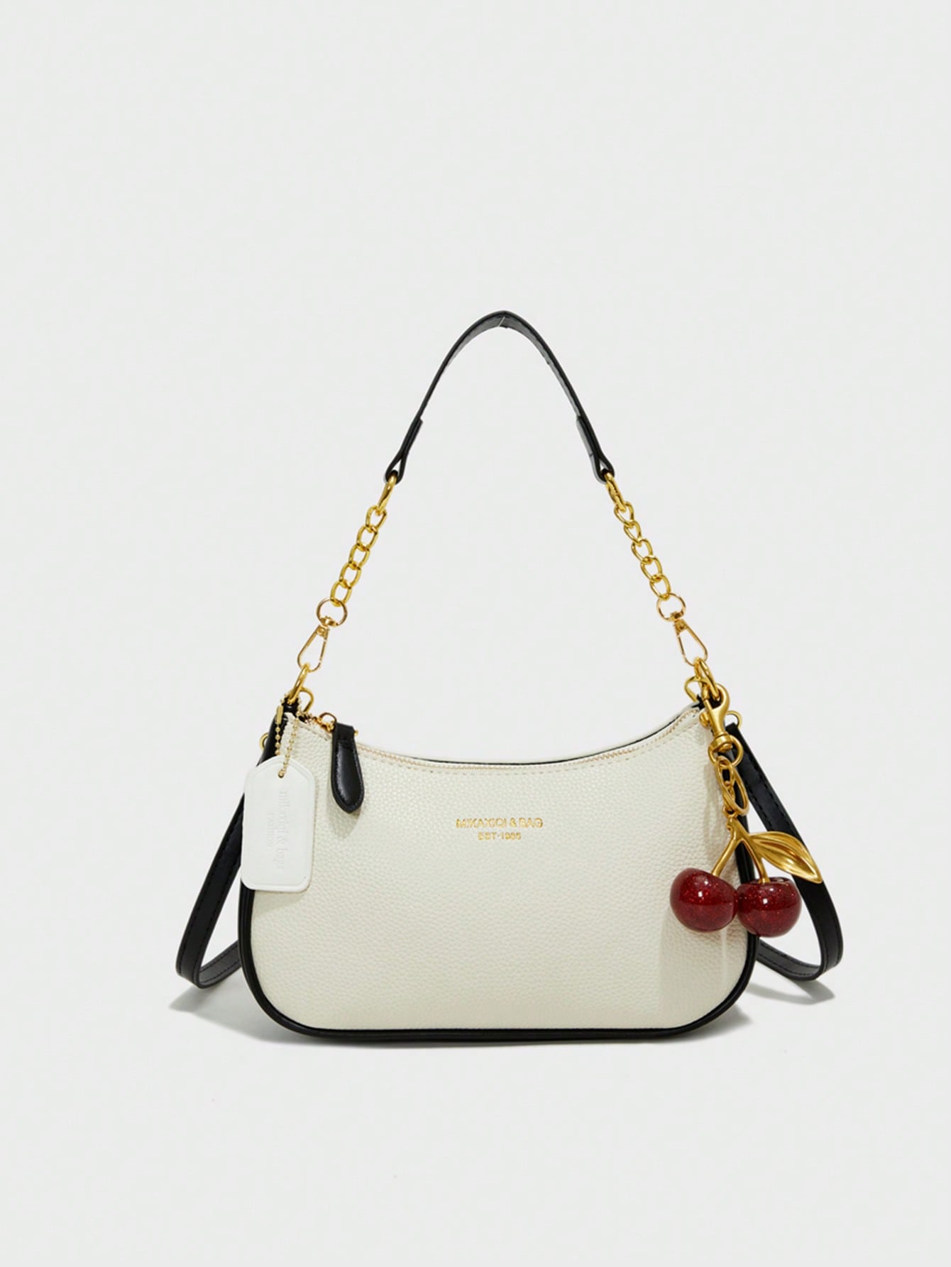 Pink Letter Crescent Shoulder Bag
