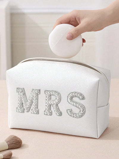 Women’s Monogram PU Makeup Bag