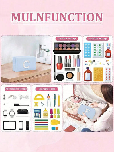 Women’s Monogram PU Makeup Bag
