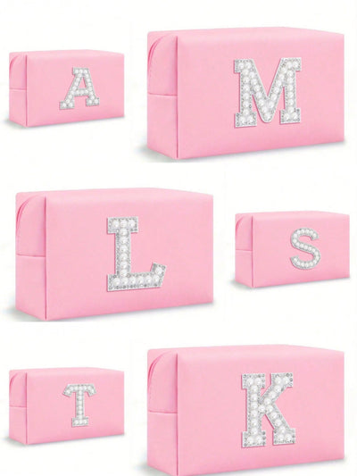 Women’s Monogram PU Makeup Bag