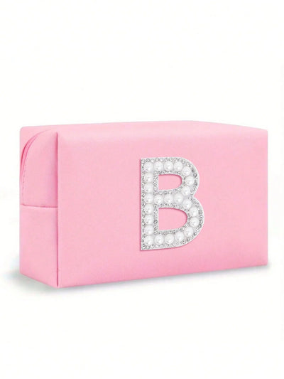 Women’s Monogram PU Makeup Bag
