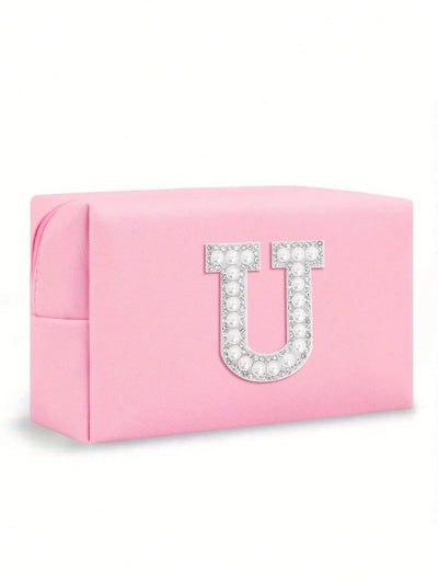 Women’s Monogram PU Makeup Bag