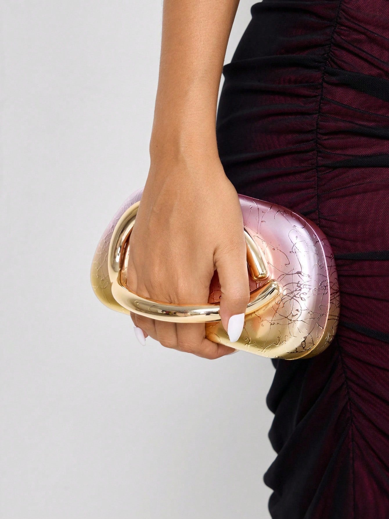SHEIN BAE Metallic Evening Clutch