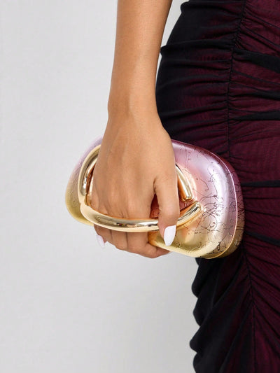 SHEIN BAE Metallic Evening Clutch