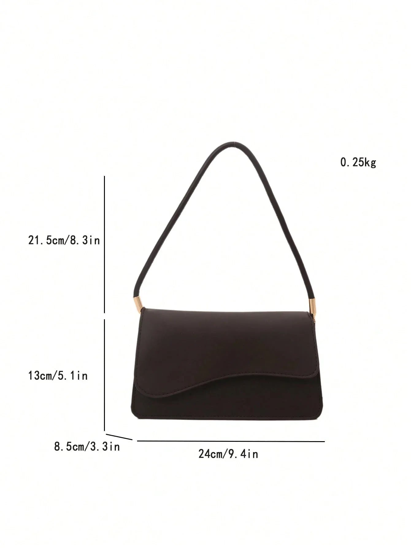 Asymmetrical Flap Vintage Shoulder Bag