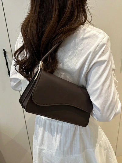 Asymmetrical Flap Vintage Shoulder Bag
